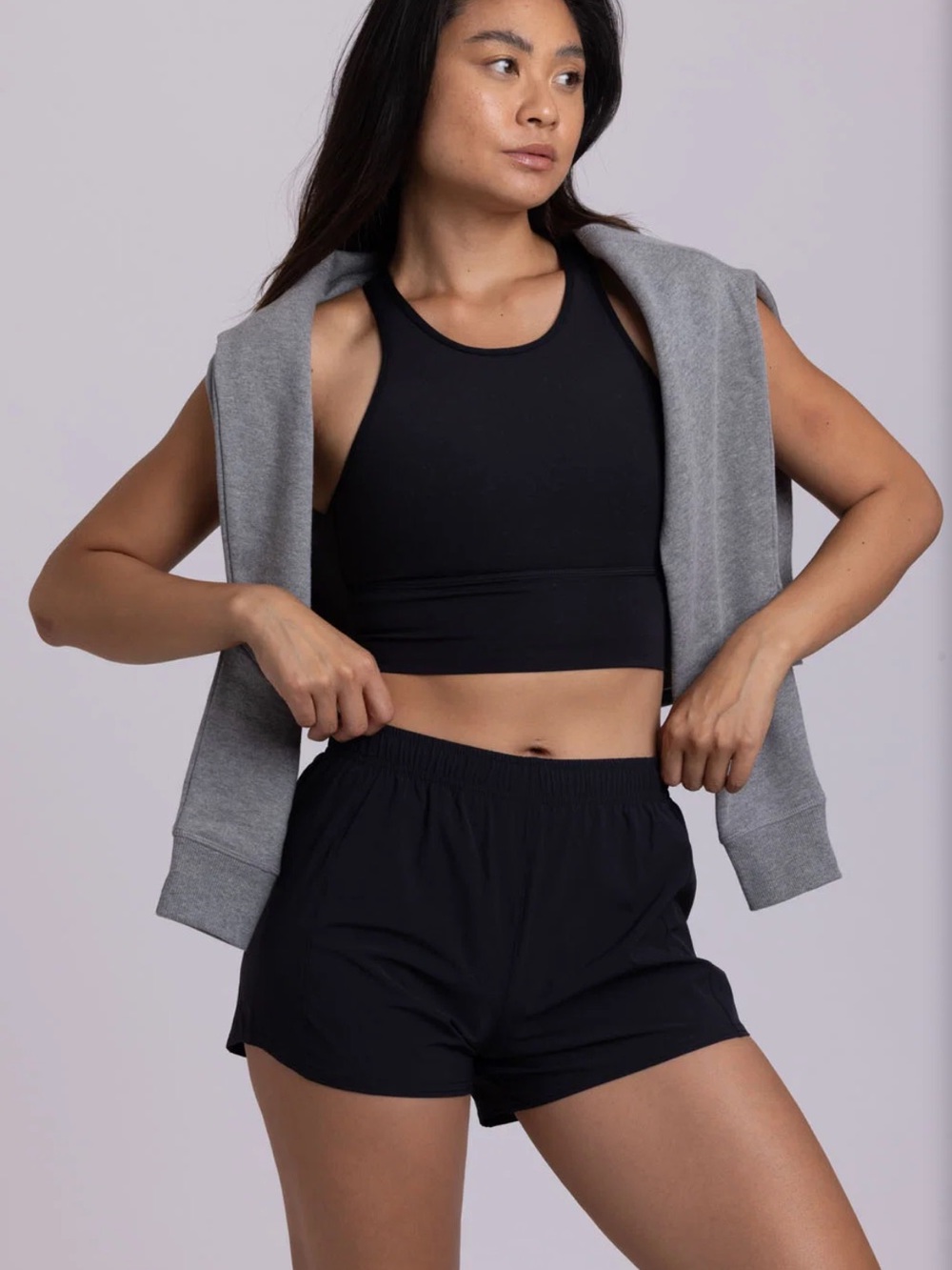 Jolyn Janie Black High Waisted Run Short